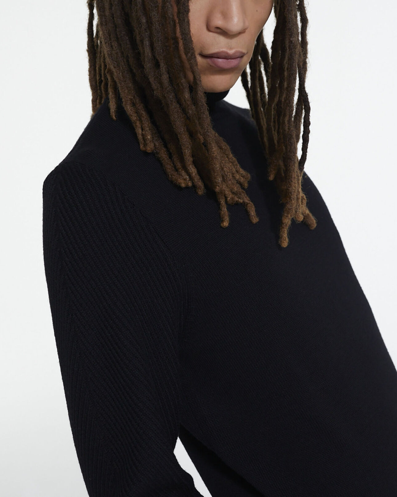 The Kooples HOMME BLACK pull en laine noir