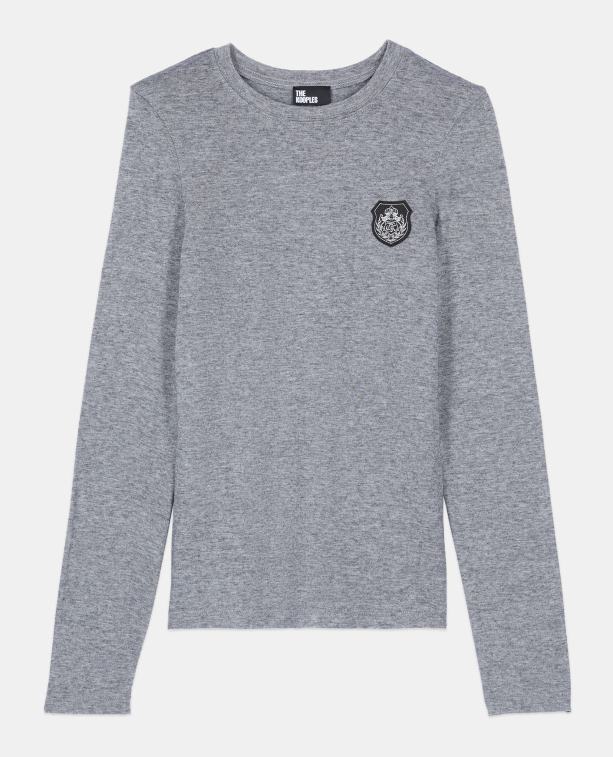 Long sleeved printed t-shirt, GREY MELANGE, hi-res image number null