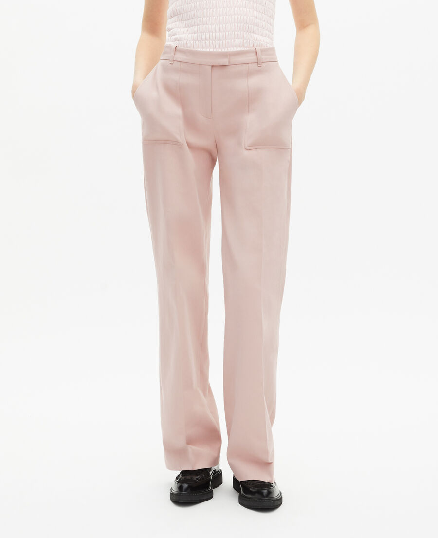 The Kooples WOMEN LILA light pink wide-leg pants