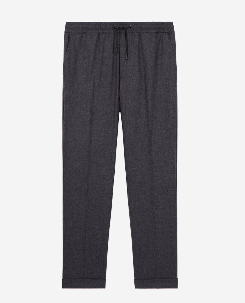 The Kooples MEN DARK GREY grey flannel trousers