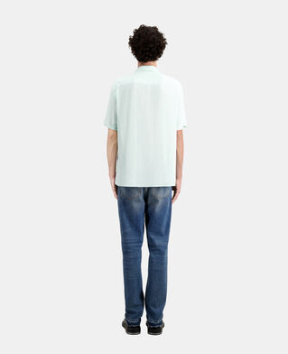 The Kooples HERREN OCEAN grünes hemd mit kurzen ärmeln