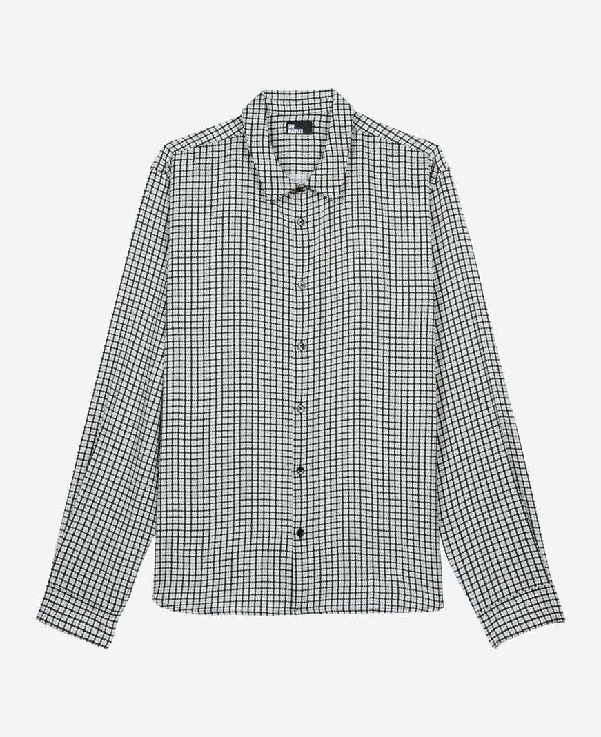 The Kooples MEN BLACK WHITE floral print shirt