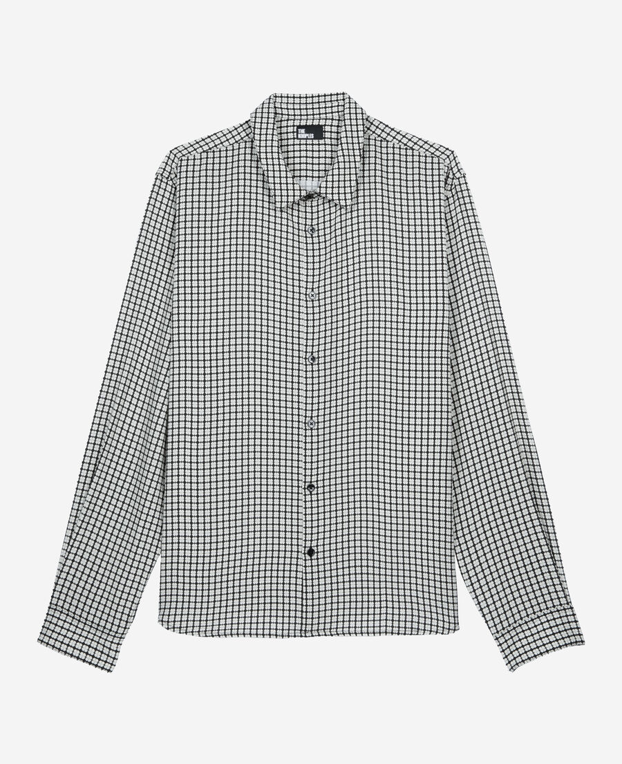 The Kooples HERREN BLACK WHITE hemd mit blumenprint