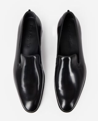 The Kooples MEN BLACK black shiny leather loafers