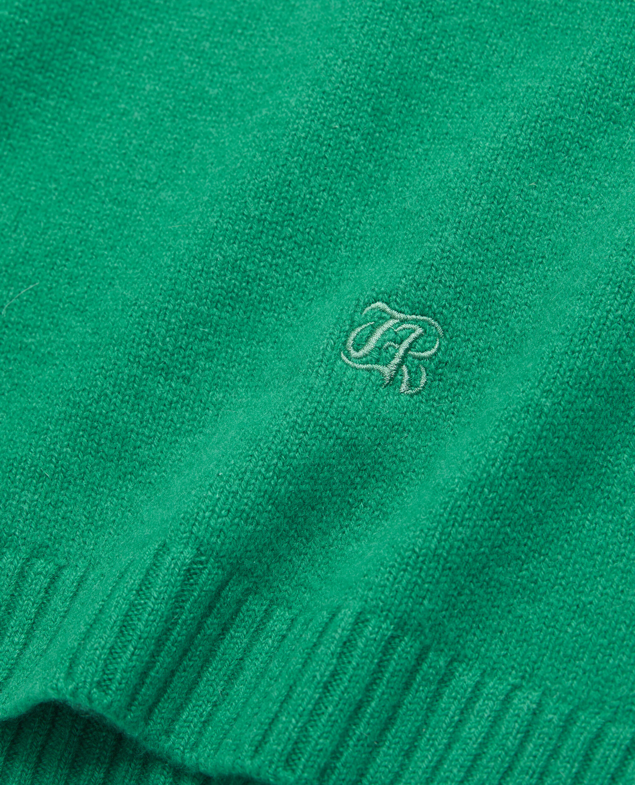 Green cashmere-blend sweater, GREEN, hi-res image number null