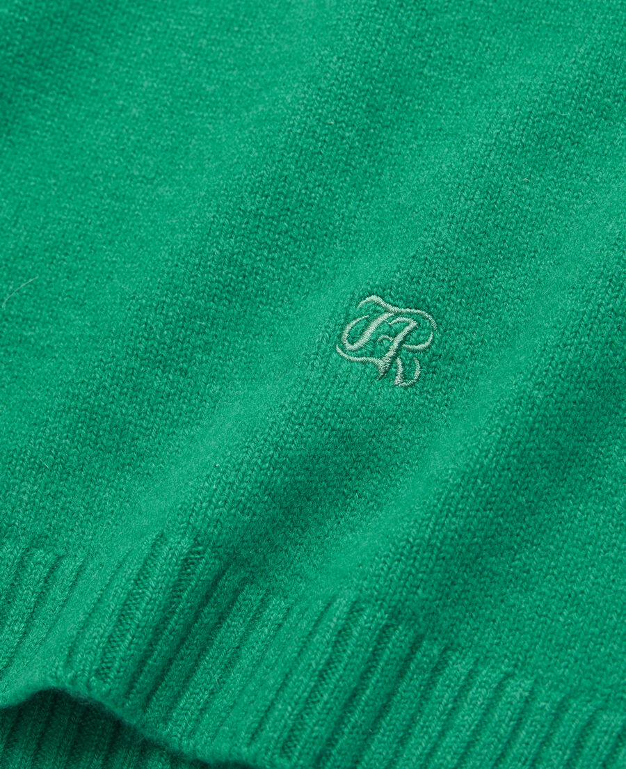 green cashmere-blend sweater