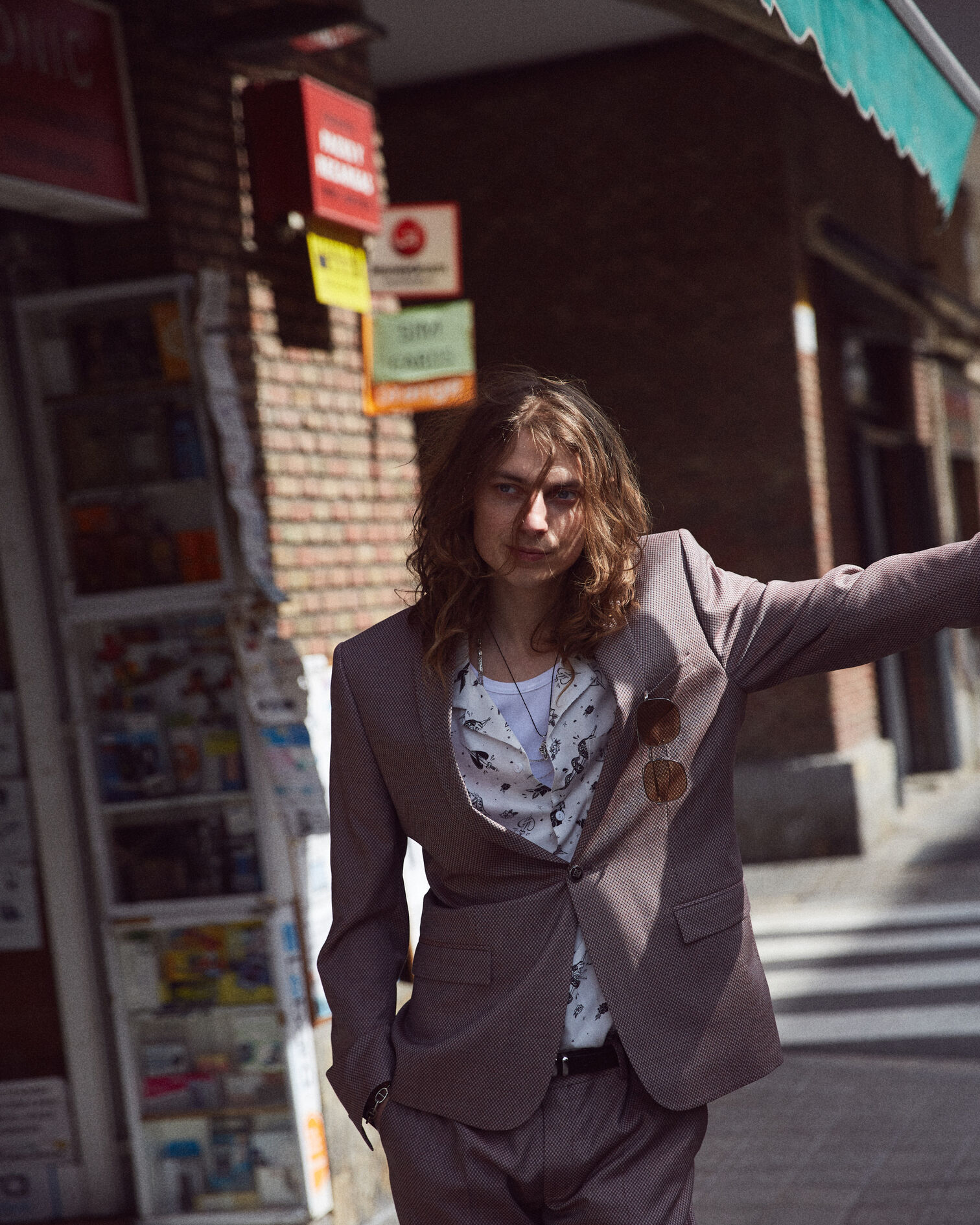 Burgundy suit jacket with ring micro-motif, RED, hi-res image number null