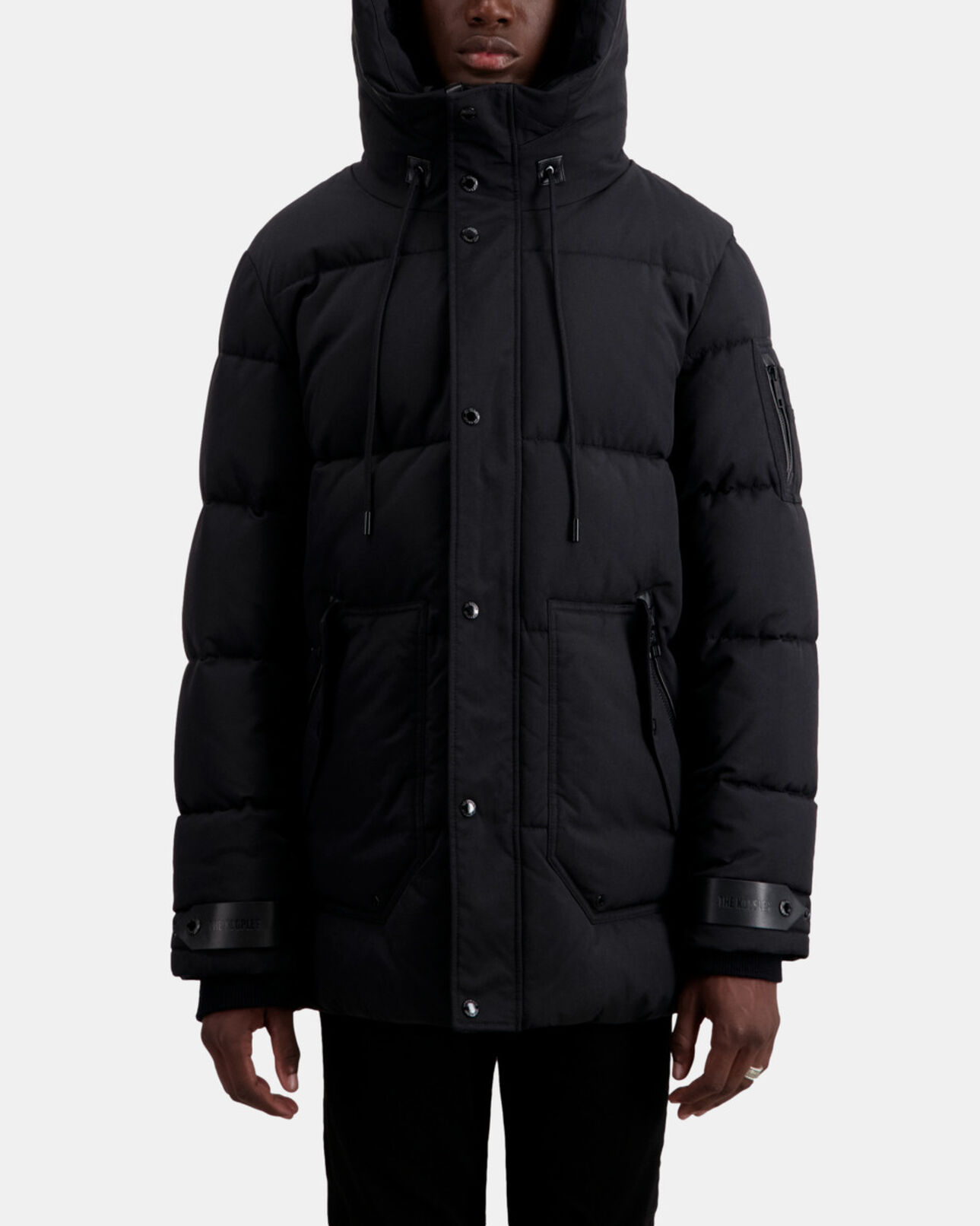 The Kooples MEN BLACK black hooded parka