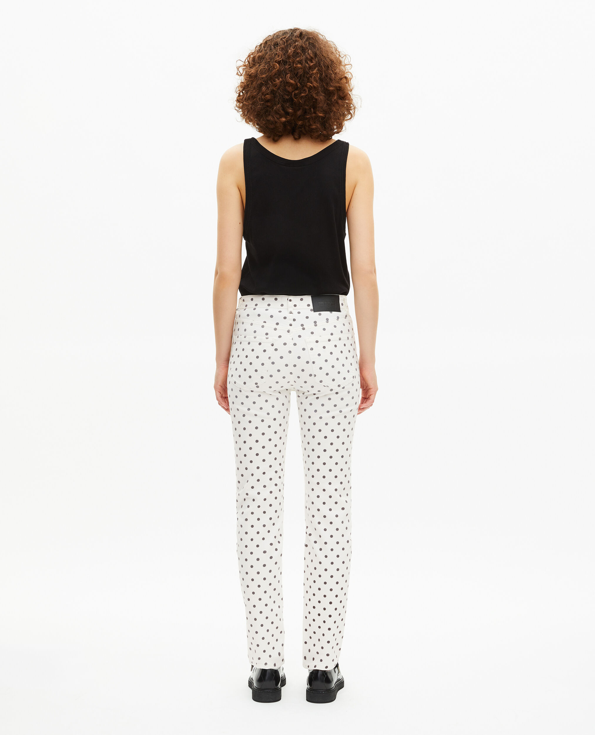 Jean slim à pois beige, BEIGE GREY, hi-res image number null
