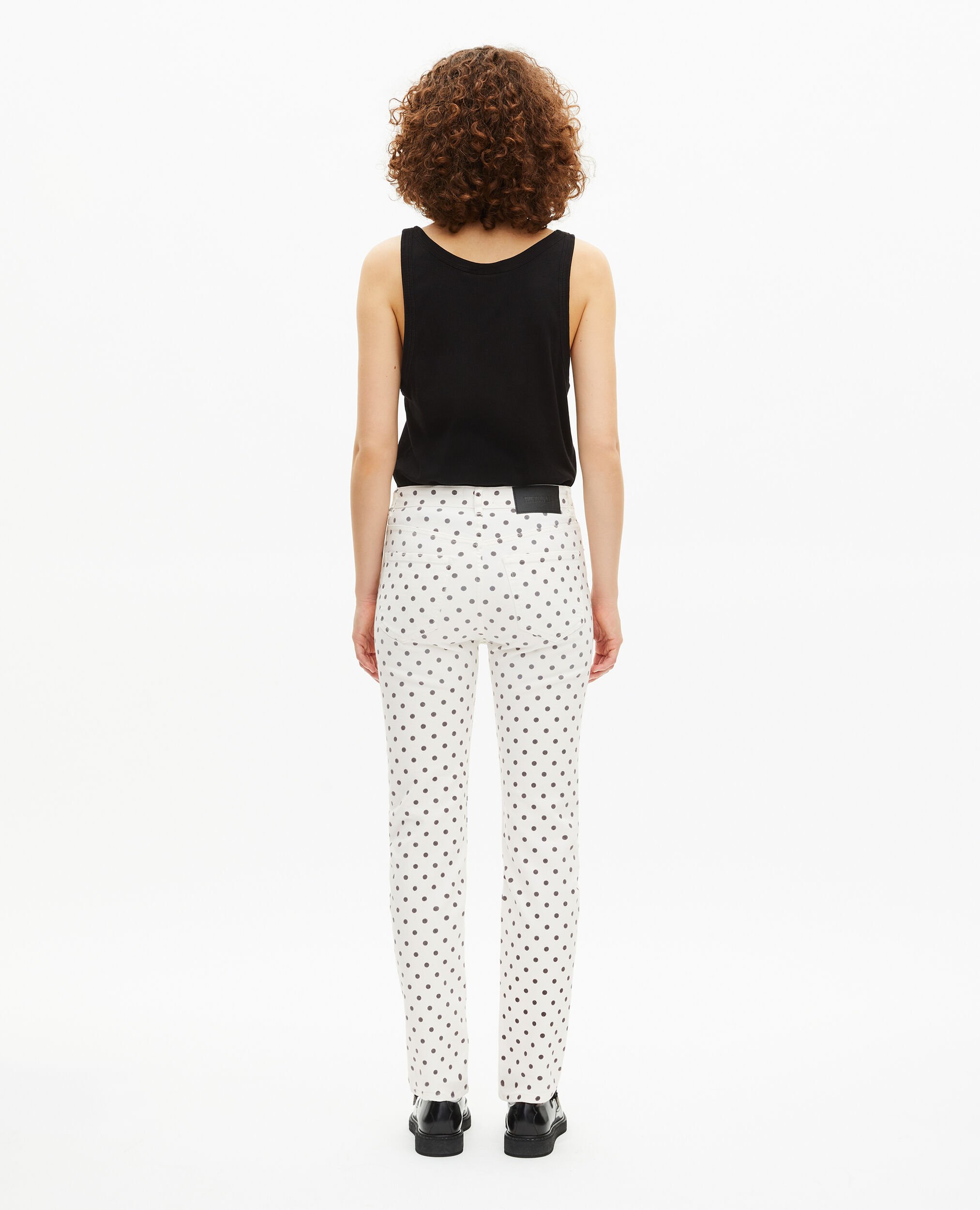 Jean slim à pois beige, BEIGE GREY, hi-res image number null