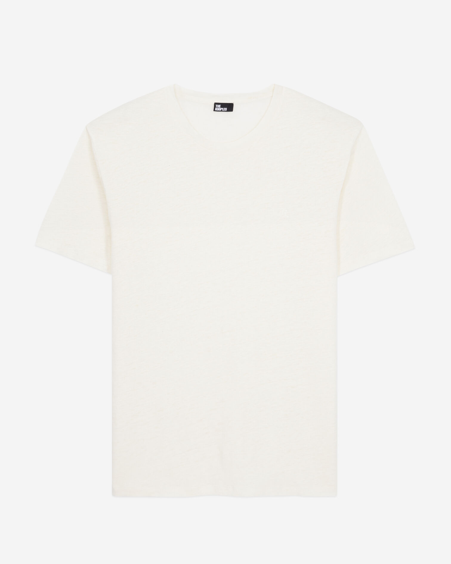 T-shirt Homme ecru en lin avec blason, ECRU, hi-res image number null