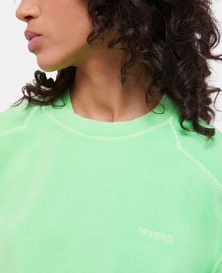 The Kooples F VERT FLUO fluorescent green sweatshirt with logo