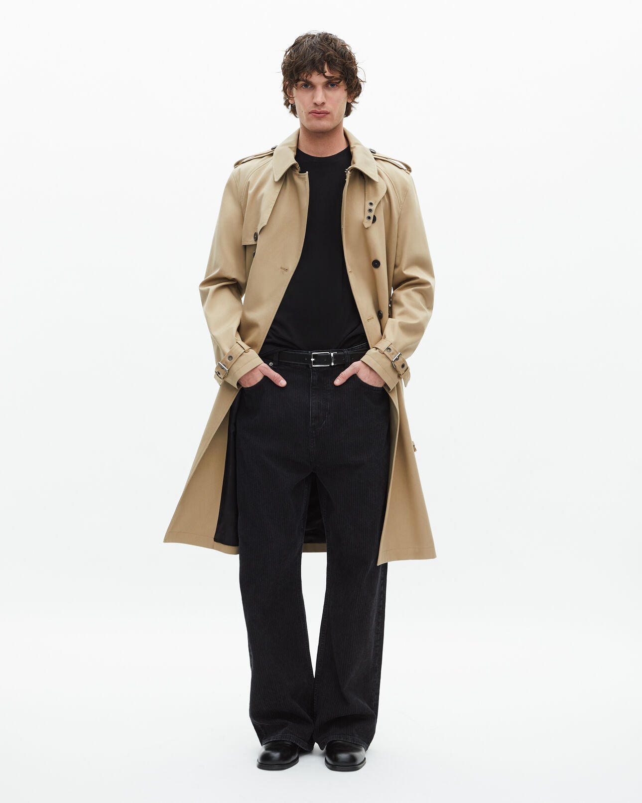 The Kooples MEN BEIGE long beige trench coat