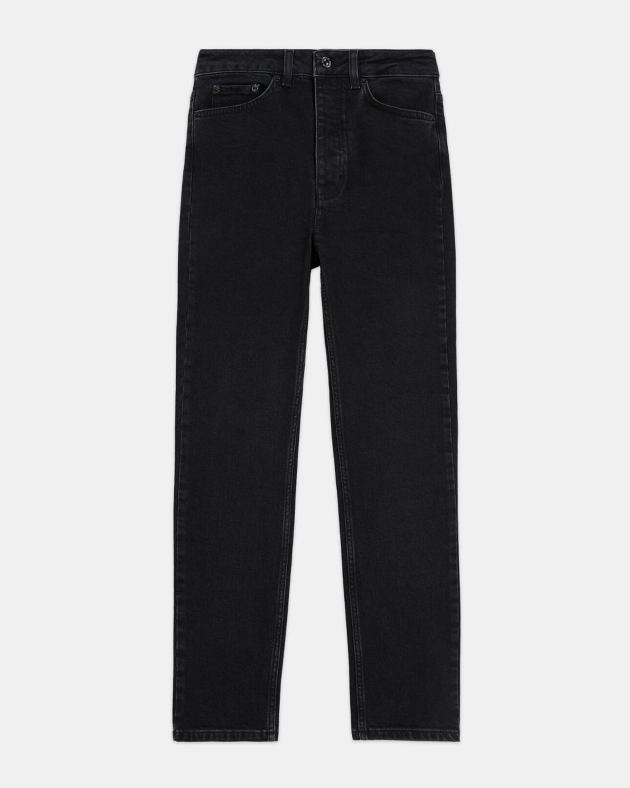 The Kooples FEMME BLACK WASHED jean slim noir