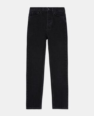 The Kooples MUJER BLACK WASHED vaqueros slim negros