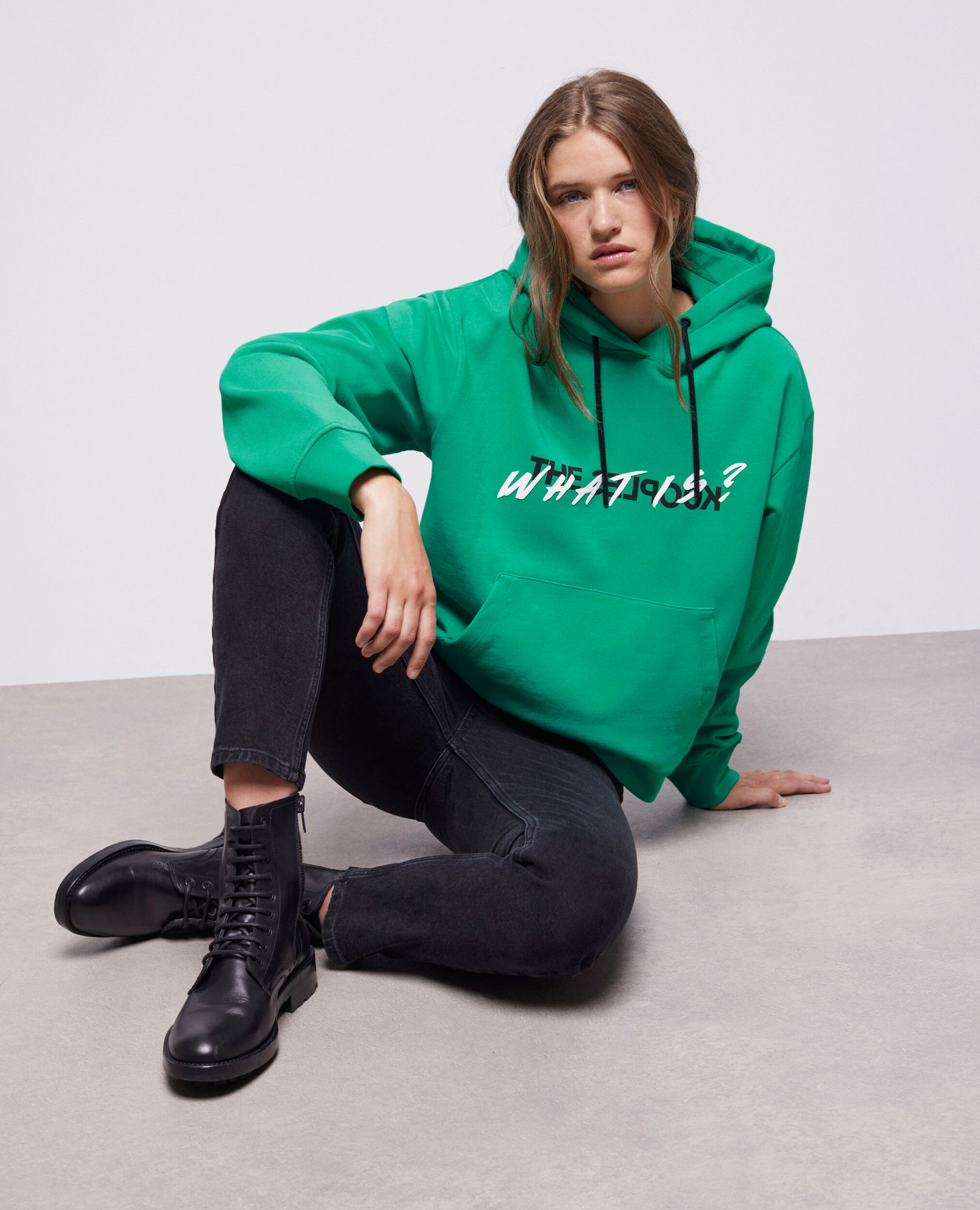 Green What is sweatshirt, GREEN, hi-res image number null