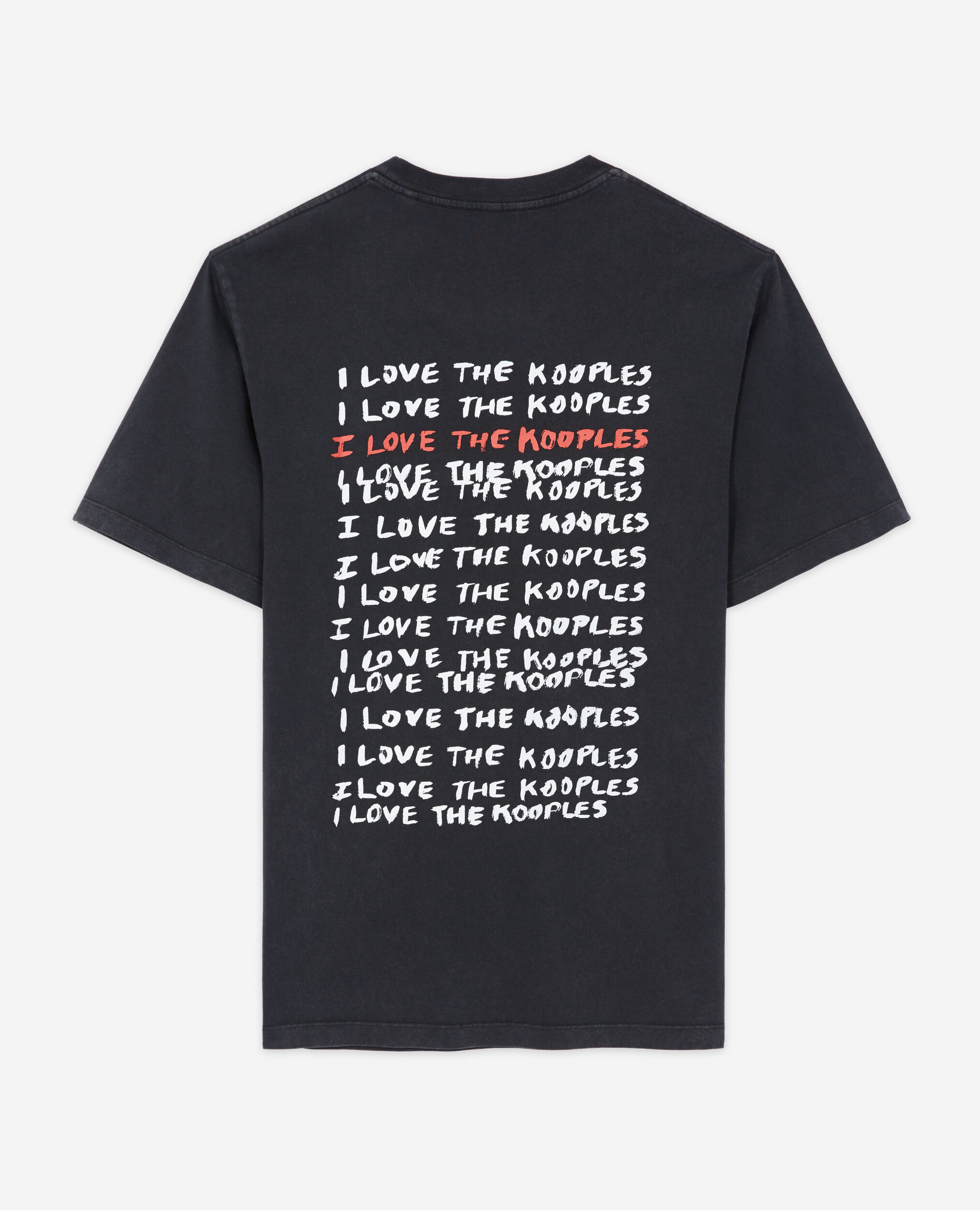 Black Love Kooples T-shirt, BLACK WASHED, hi-res image number null