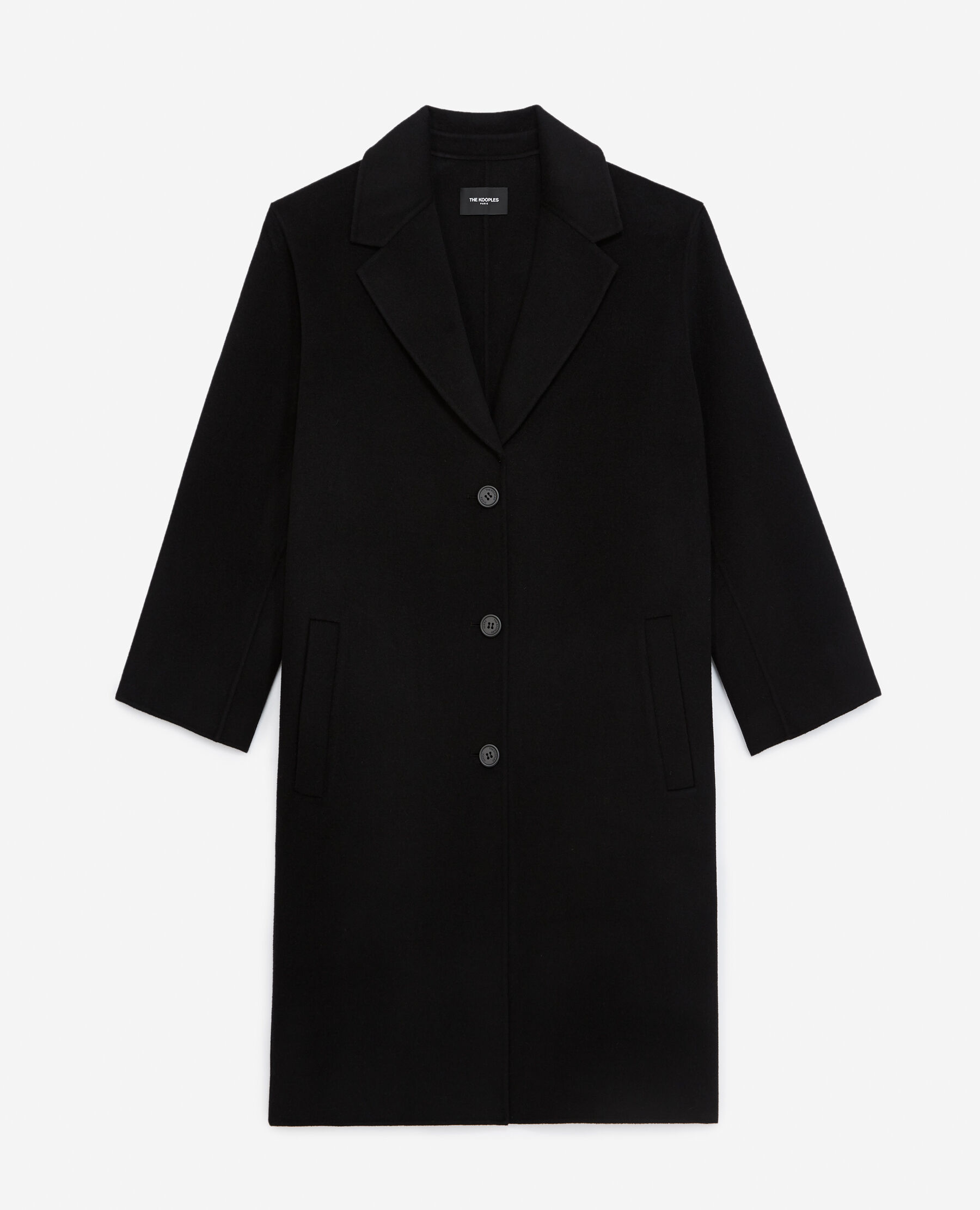 Black button up coat store