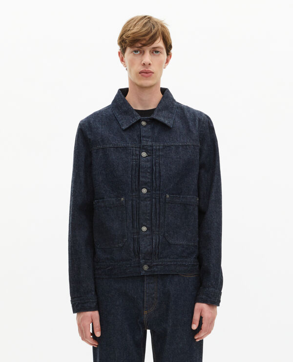 The Kooples MEN BLUE ELECTRIC dark blue denim jacket