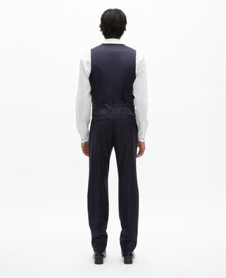 The Kooples MEN DARK NAVY navy blue wool suit vest