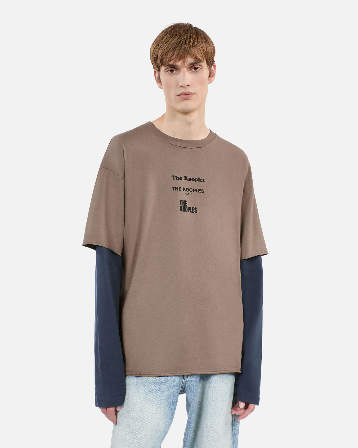 T-shirt manches longues kaki, BEIGE KAKI, hi-res image number null