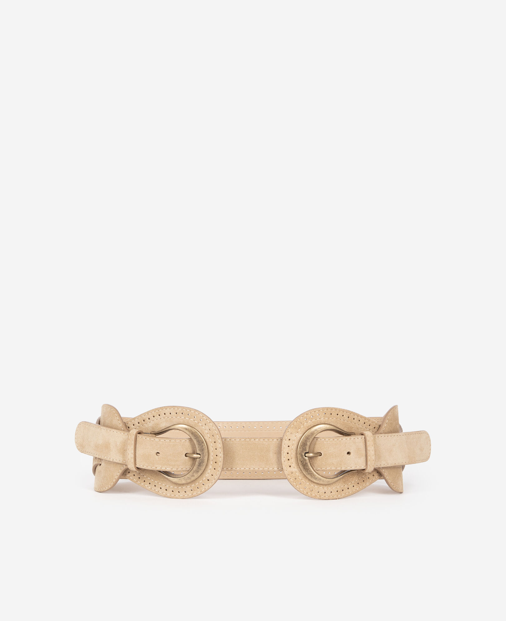 The Kooples FEMME CAMEL / BROWN ceinture corset en cuir camel