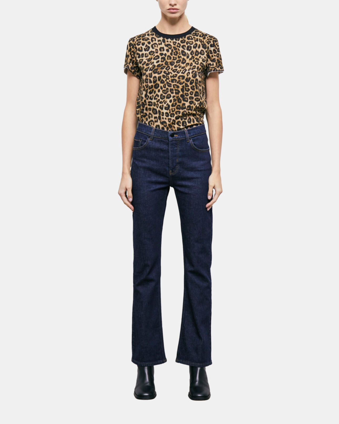 The Kooples F BLUE BRUT dark blue flare jeans