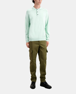 The Kooples HERREN OCEAN grünes poloshirt aus strick