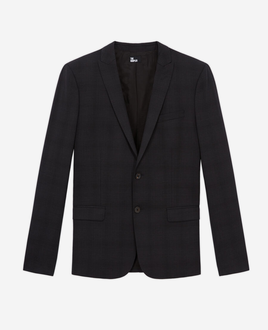 The Kooples MEN BLACK black suit jacket with motifs