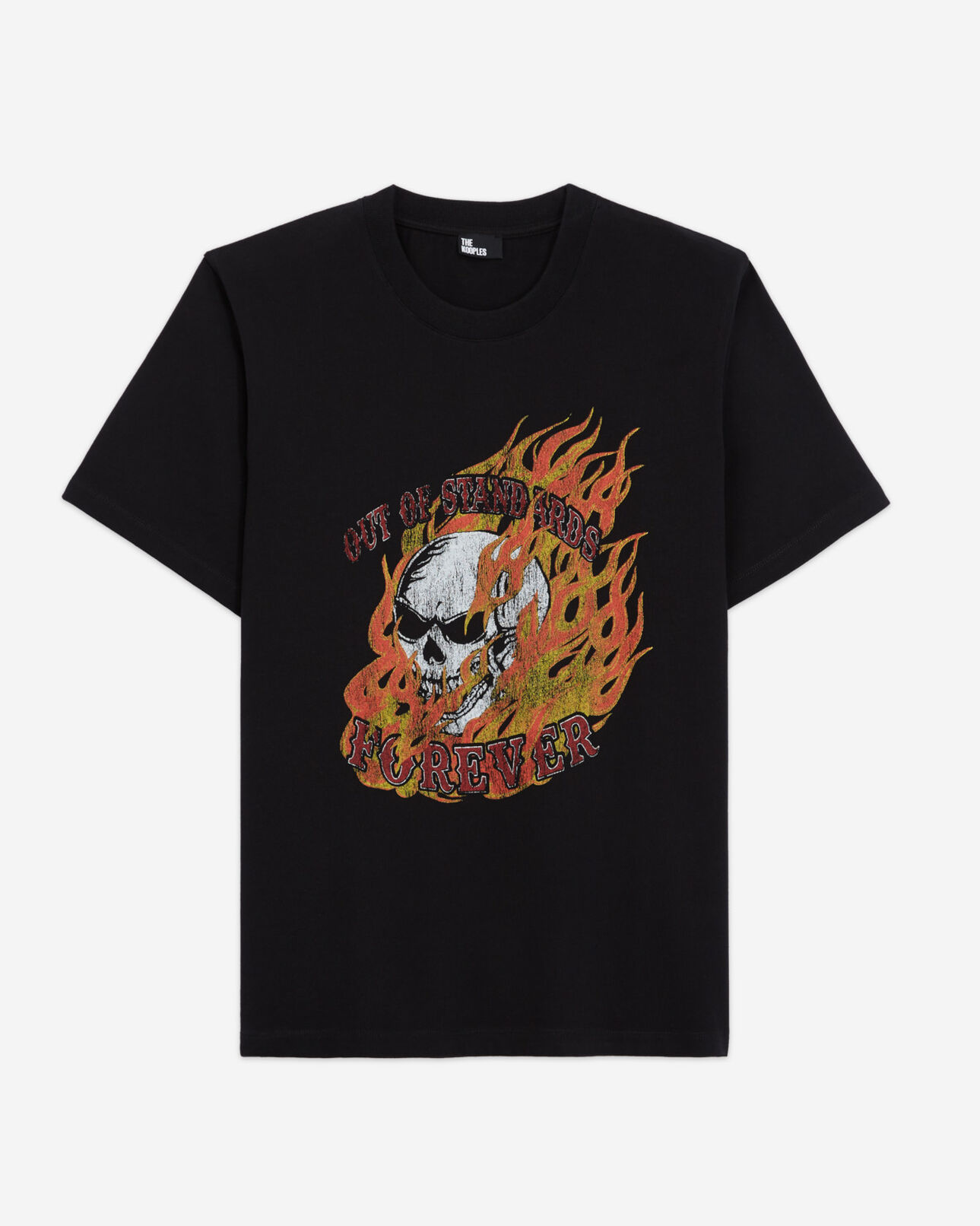 The Kooples MEN STONE black t-shirt with screen print
