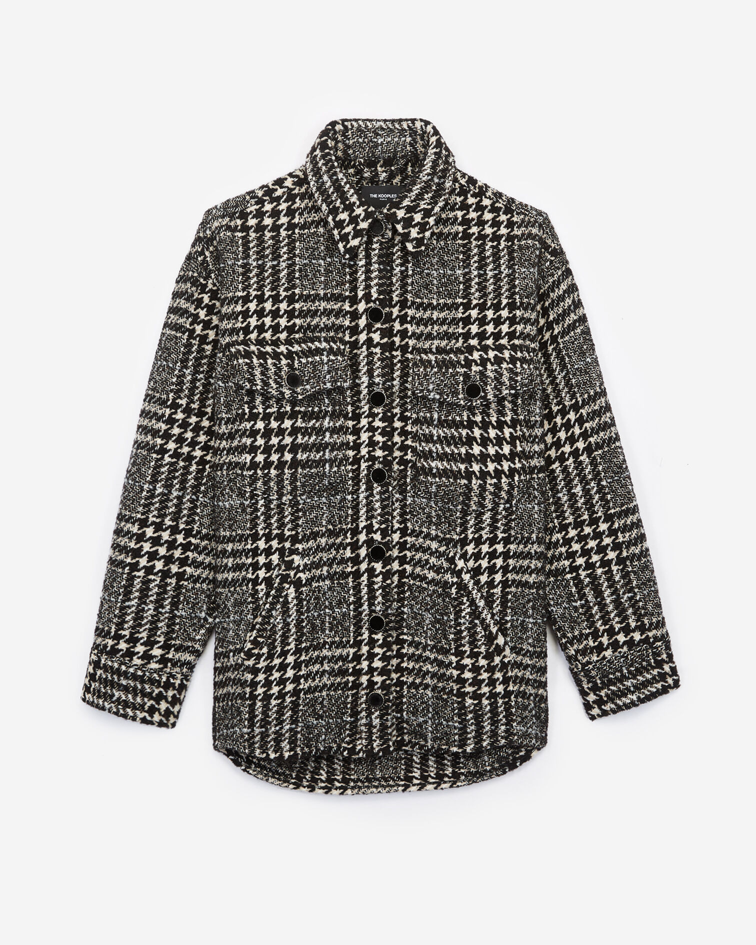 Chemise oversize femme à carreaux, ECRU BLACK, hi-res image number null