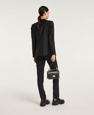 The Kooples F BLACK formal flowing black trousers in wool