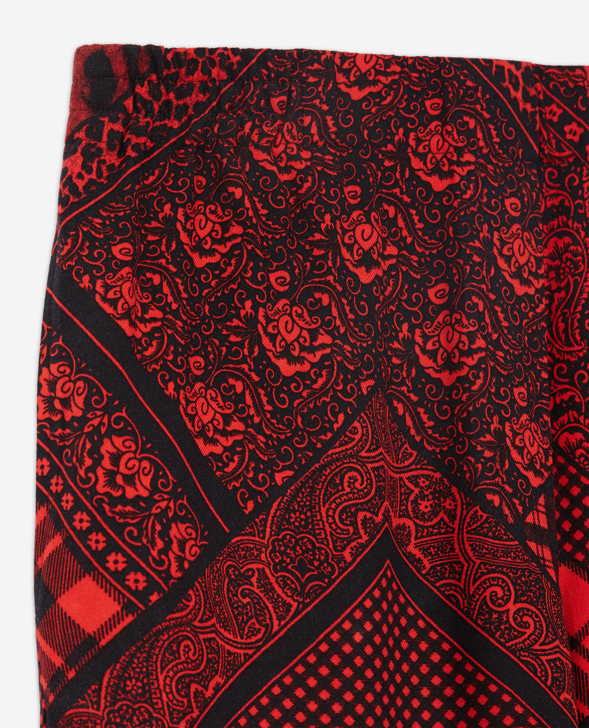 Straight printed pants, RED / BLACK, hi-res image number null
