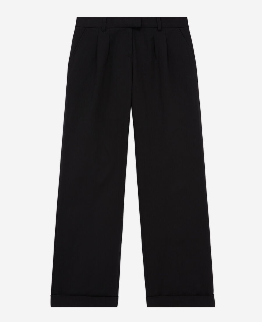 The Kooples MUJER BLACK pantalón ancho negro
