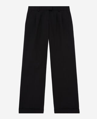 The Kooples MUJER BLACK pantalón ancho negro