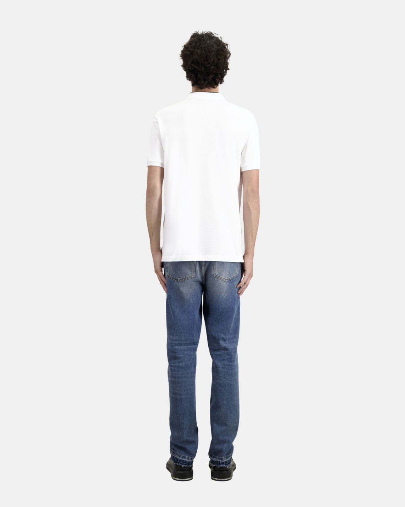The Kooples MEN WHITE white cotton polo t-shirt