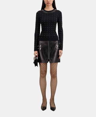 The Kooples WOMEN BLACK black sweater with spikes