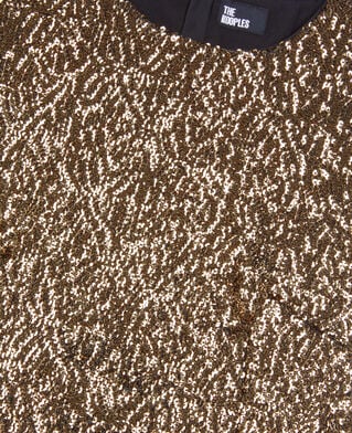 The Kooples WOMEN GOLD short dress with golden sequins