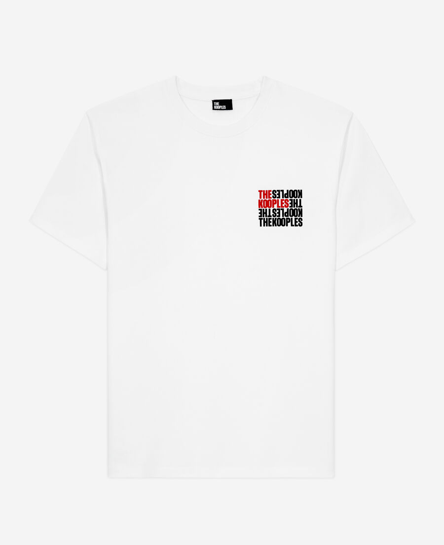 men's the kooples white logo t-shirt