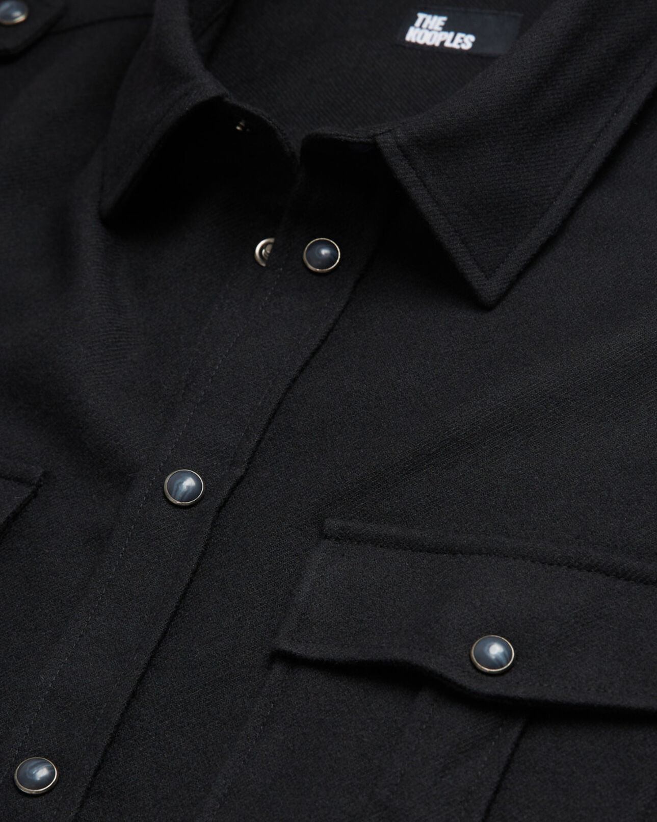 The Kooples HOMME BLACK chemise col classique noire