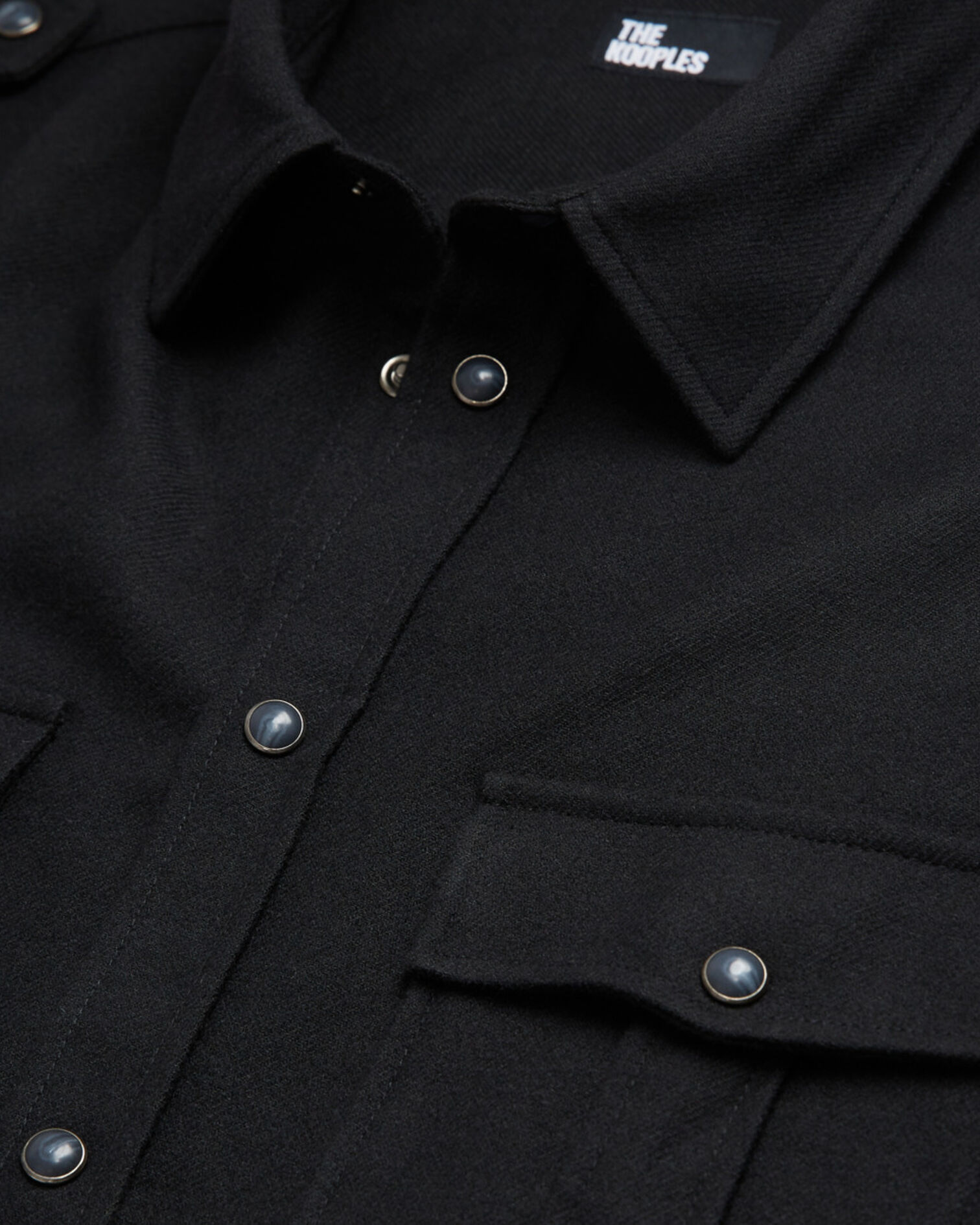 Chemise col classique noire, BLACK, hi-res image number null