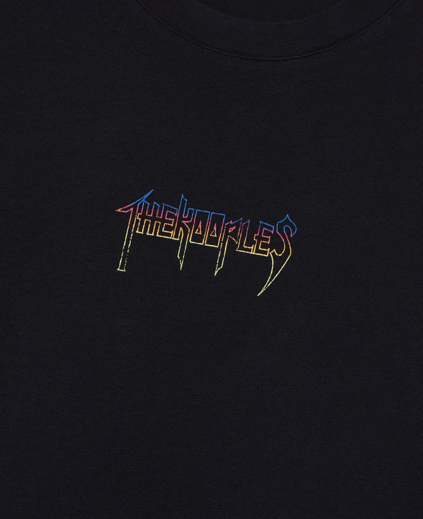 The Kooples MEN BLACK WASHED black screen print t-shirt