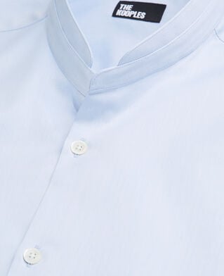 The Kooples MEN LIGHT BLUE blue shirt with officer collar