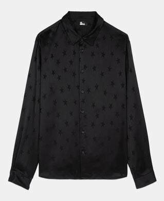 The Kooples H BLACK black jacquard shirt with stars