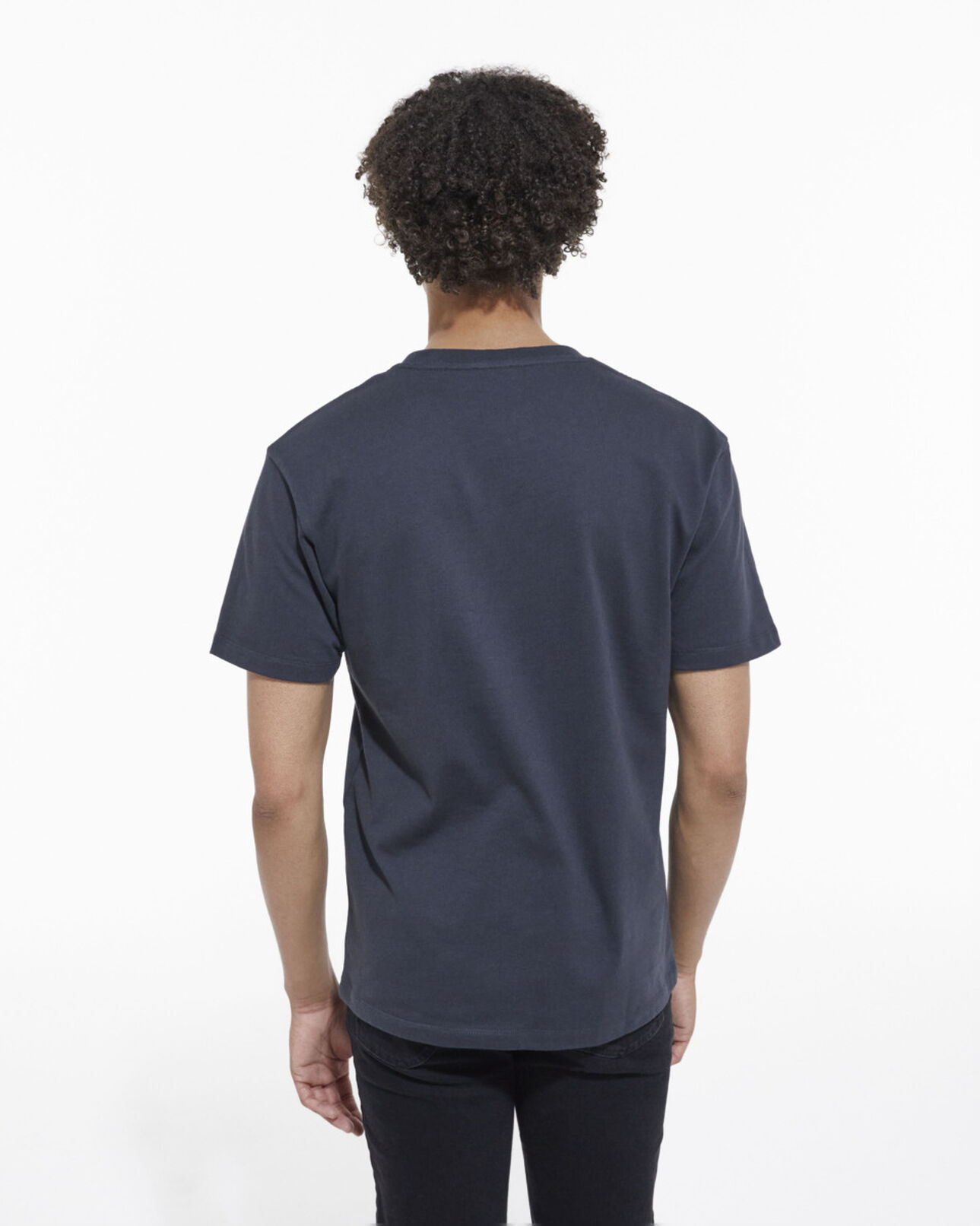 The Kooples HERREN STONE schwarzes t-shirt mit siebdruck