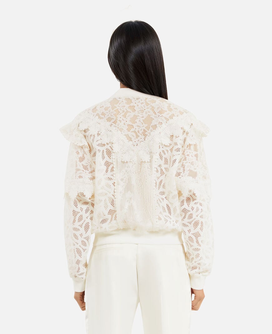 The Kooples WOMEN ECRU ruffled jacket in ecru lace