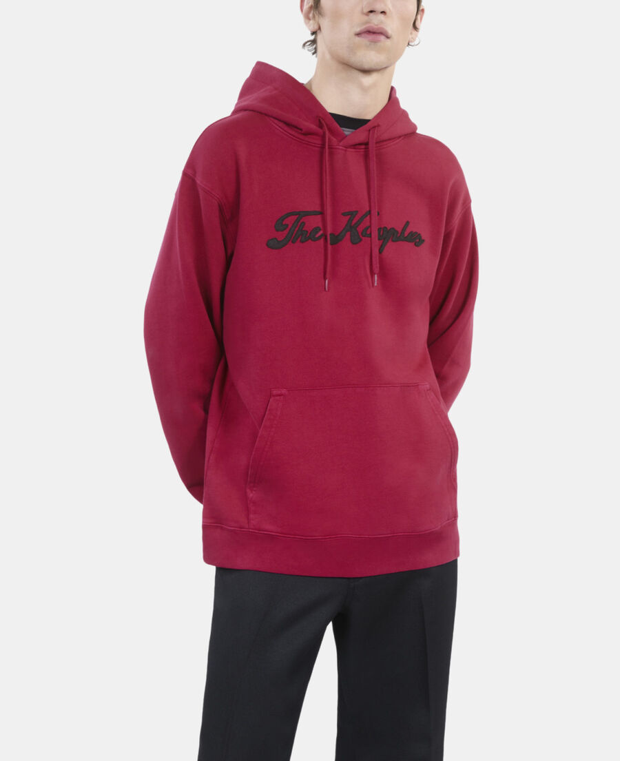 The Kooples HERREN BLOOD rotes kapuzensweatshirt mit logo