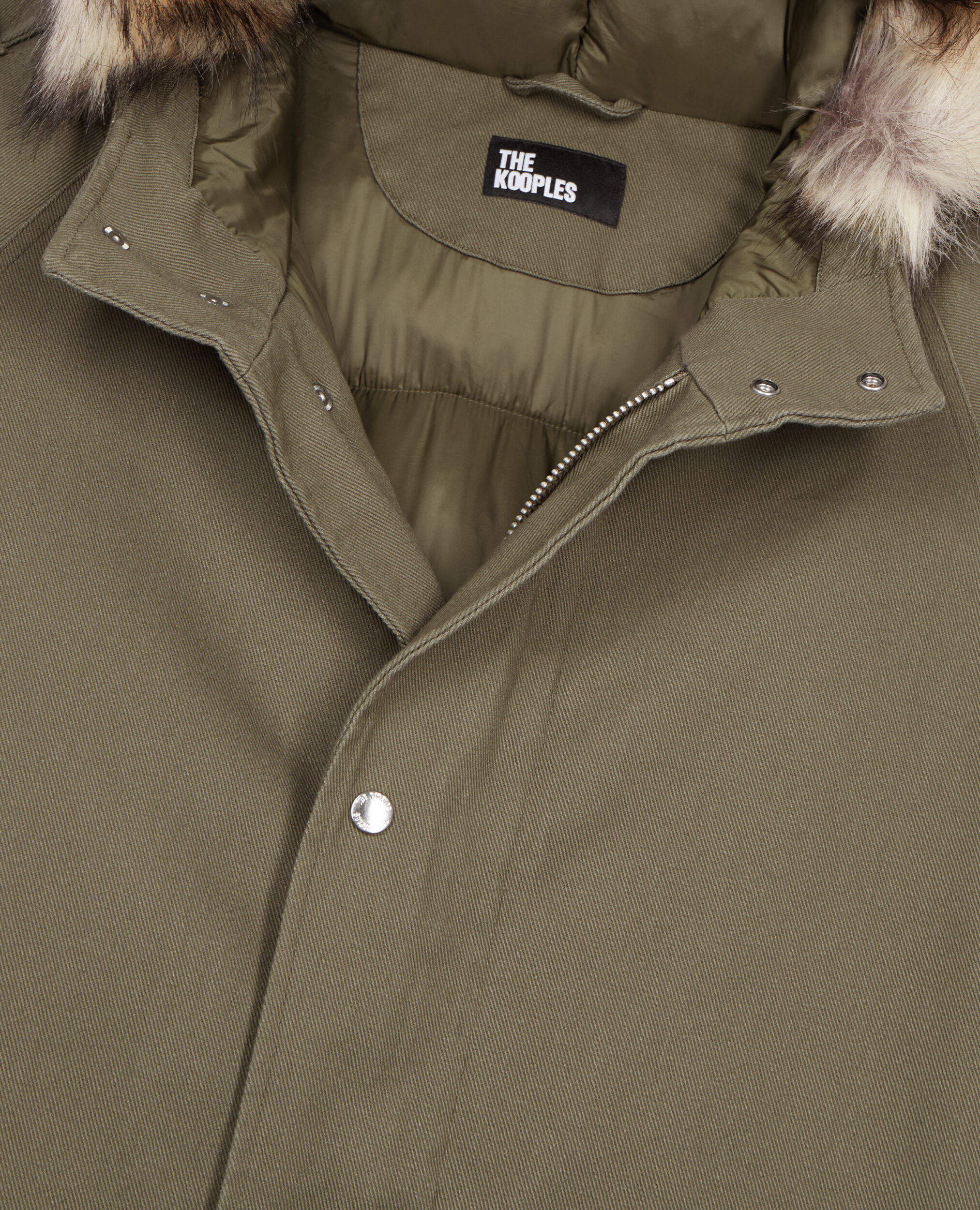 Parka à capuche kaki The Kooples France