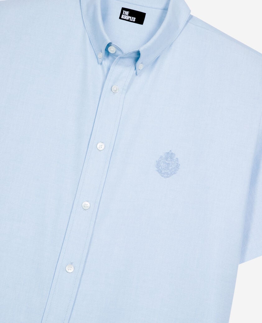 The Kooples MEN SKY short-sleeved shirt with blue crest