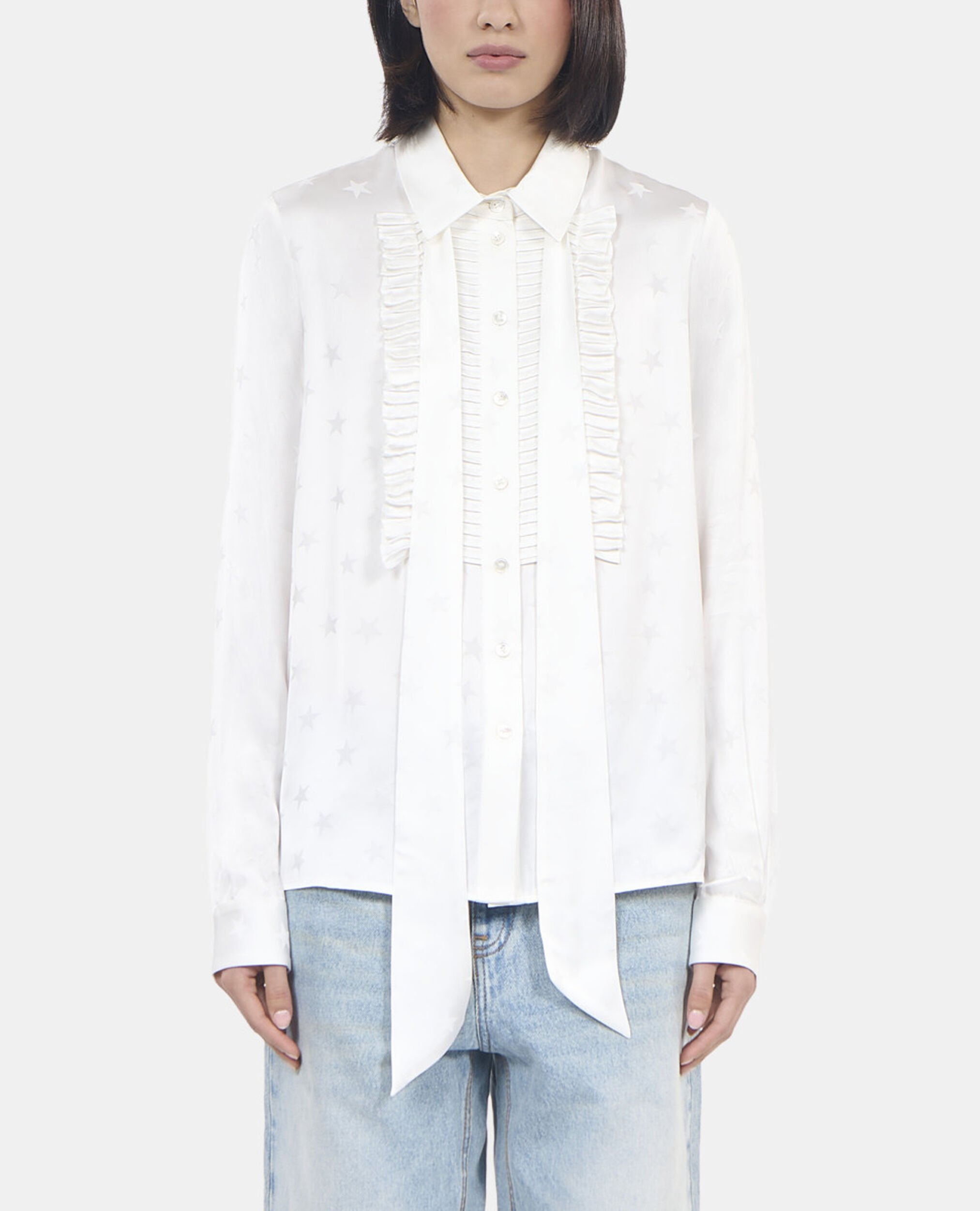 Ecru jacquard shirt, ECRU, hi-res image number null
